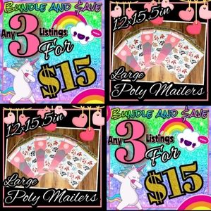 Poly mailers 12×15.5in (15ct)